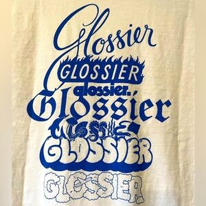 Glossier logo t-shirt, new in sealed bag